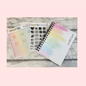 Swatch Collection- “Painted Rainbow Bundle” – Swatch Book, Stamp and Stencil set