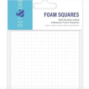 Dot & Dab Foam Squares 5x5x2 mm white x400