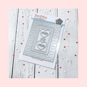 Troqueles de metal con corazones cosidos A2 de Time For Tea Designs