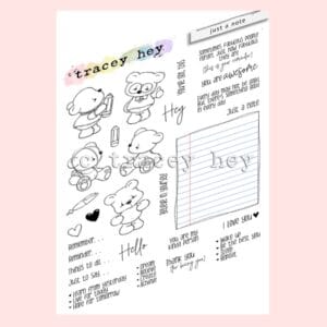 Sello Tracey Hey “Just a Note ” A5