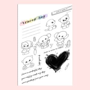 Sello Tracey Hey “Just a Note II ” A5