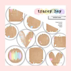 Pack 30 Papeles 10 Diseños 6x6 "Rainbow Notes" Tracey Hey