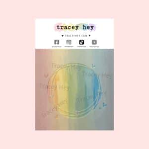 Stencil Heart circle Tracey Hey
