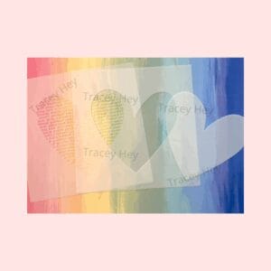 Set Stencil y carpeta de embossing Doodle Heart Tracey Hey