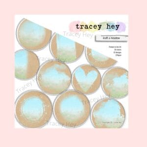 Pack 30 Papeles 10 Diseños 6x6 " Kraft a Meadow " Tracey Hey