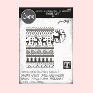 Carpeta de Embossing Fades by Tim Holtz Holiday Knit