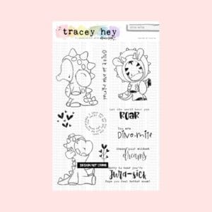 Sello “Dino-mite” A5 Tracey Hey