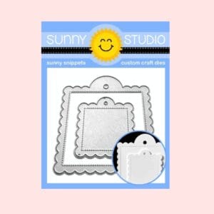 Troquel Scalloped Tag Square
