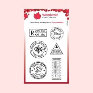 Sello Christmas Postmarks woodware