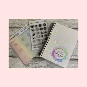 Tracey Hey – Swatch Collection- “Sparkle Bundle” – Swatch Book, Stamp and Stencil set