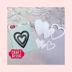 Troquel Biscuit Frame Hearts
