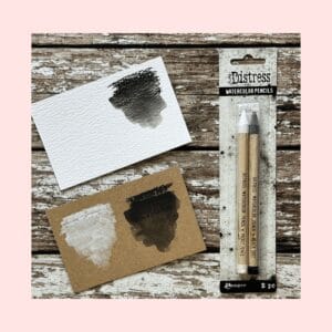 Distress Watercolor Pencils Picket Fence & Black Soot (2pcs)