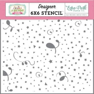 Stencil Ribbon And Glitter