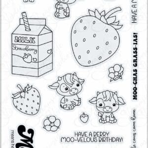 Sellos  Strawberry Cows Streamside