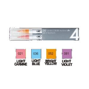 set 4 rot.clean color 0,8/real brush Pale Colors