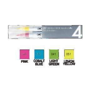 set 4 rot.clean color 0,8/real brush Pop Colors
