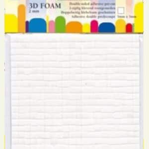 Foam Blanco 3D 5 mm x 5 mm x 2 mm