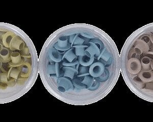 EYELETS SET 5 TONOS PASTEL CON ORGANIZADOR ARTIS DECOR