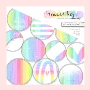 Pack 30 Papeles Rainbow Revival 1 Tracey Hey 6x6 " 10 hojas ¡¡¡ PREORDER !!!
