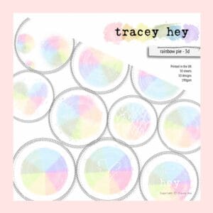 Pack 30 Papeles Rainbow Pie 3D Tracey Hey 6x6 " 10 hojas