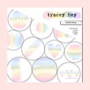 Pack 30 Papeles Rainbow Stripe Tracey Hey 6x6 " 10 hojas