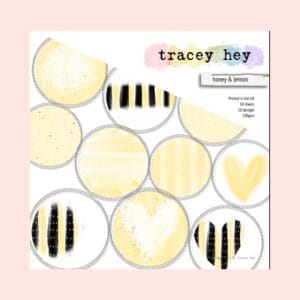Pack 30 Papeles Honey & Lemon Tracey Hey 6x6 " 10 Diseños