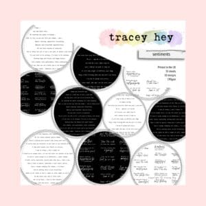 Pack 30 Papeles Sentiments Tracey Hey 6x6 " 10 Diseños