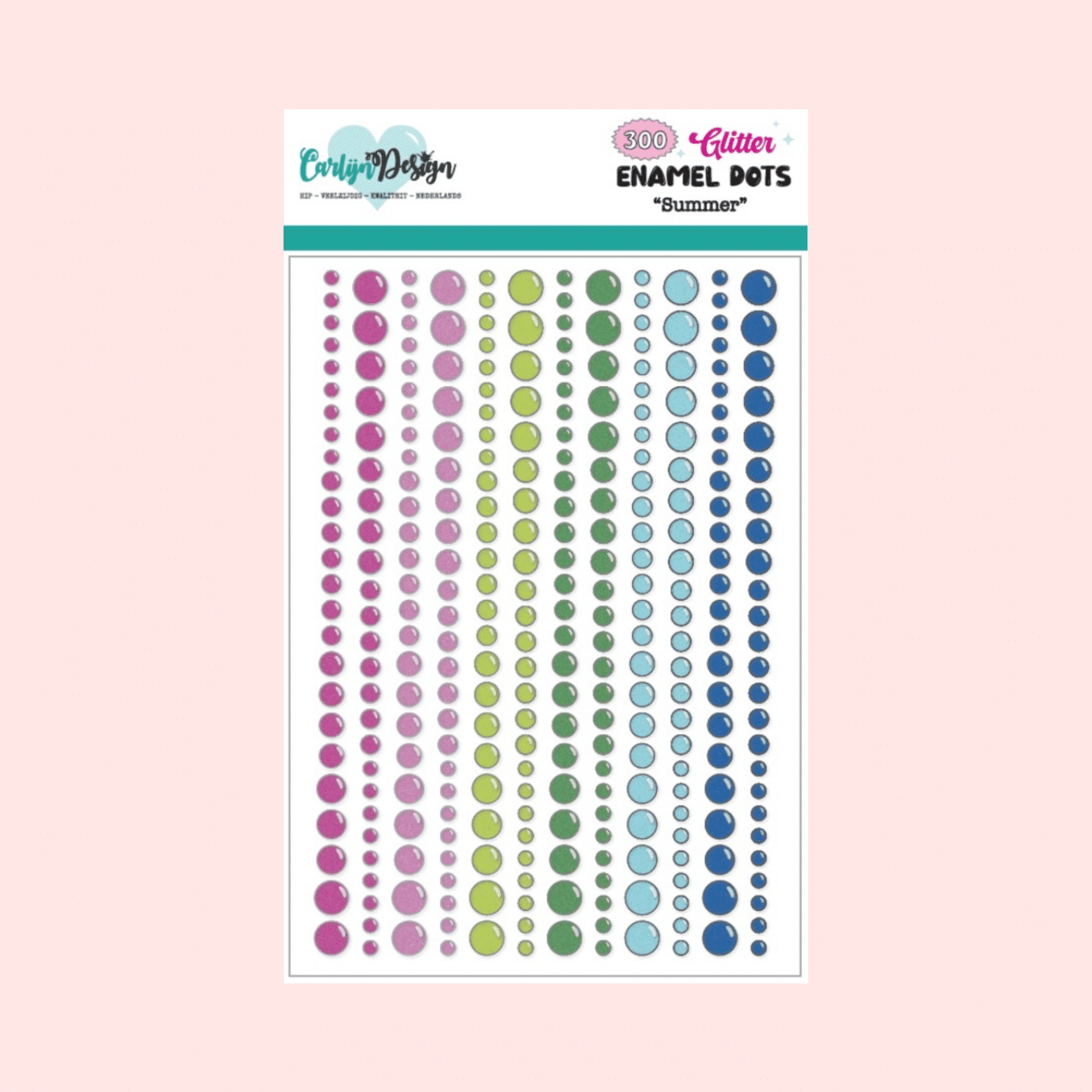 Enamel con purpurina de colores summer