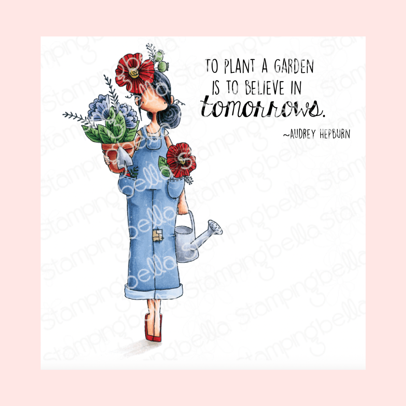 Sello CURVY GIRL GARDENER StampingBella
