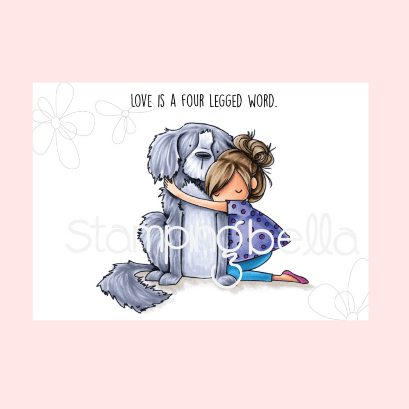 Sello TINY TOWNIE DAWN LOVES HER DOG StampingBella