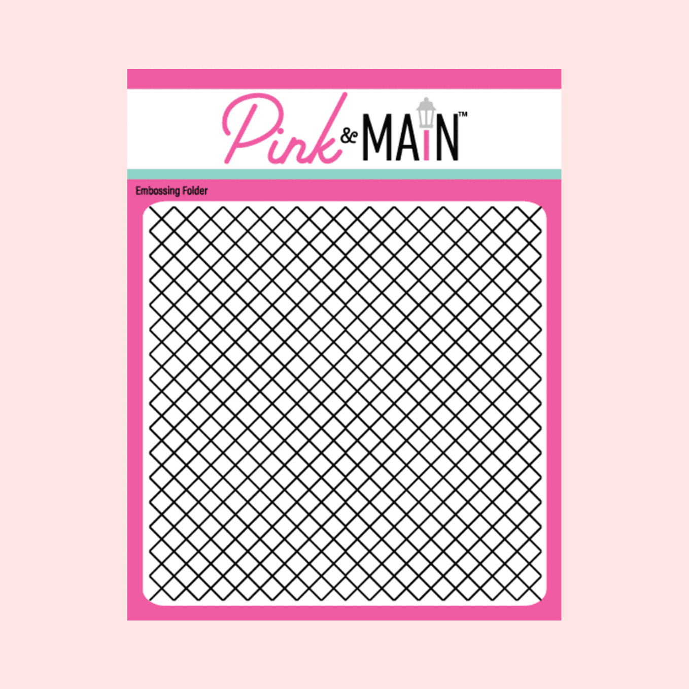 Carpeta de embossing Grid 6x6 Pink and main