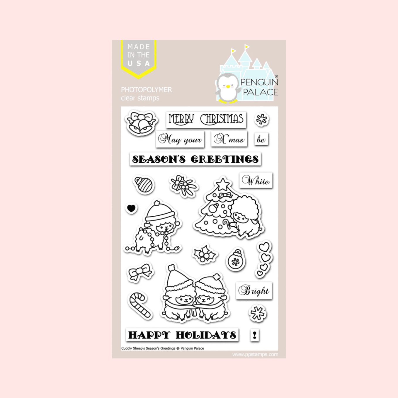 Sello Cuddly Sheep's Season's Greetings