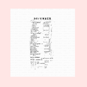 Sello Worn-out Calender December Gummiapan 21090803
