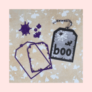 Troquel Etiqueta ATC Halloween Morado C.