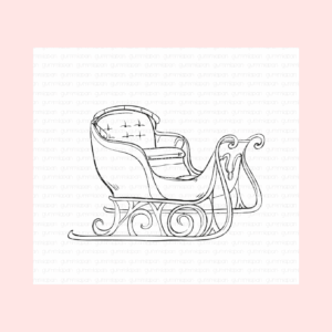 Sello Christmas Sleigh Gummiapan 20100102