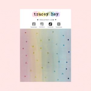 Stencil Love Dots T. Hey