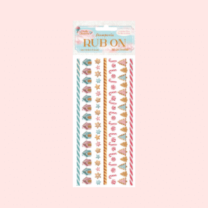 Candy Christmas Rub-on 4x8,5 Inch Stripes stamperia