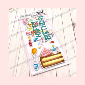 Sello Happy Birthday AnjasBasteltraum