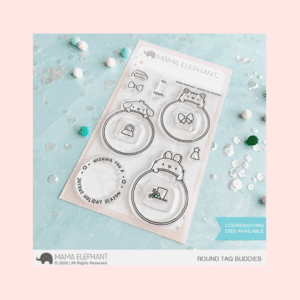 Sello Round Tag Buddies - Mama Elephant